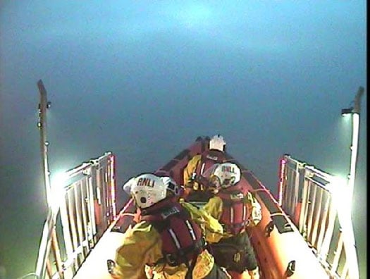 Skerries RNLI launches into fog