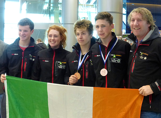 Ireland’s team at Dublin Airport