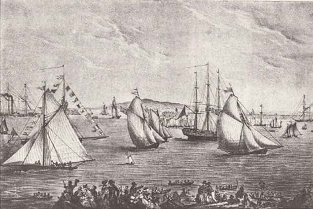  The first regatta in Kingstown Harbour in 1828