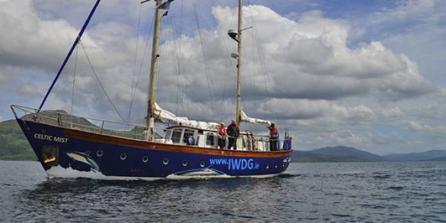 The IWDG's research vessel Celtic Mist will be cruising clockwise around Ireland from 7 May till late July