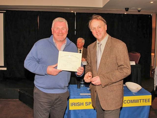 Jim Clohessy and ISFC chair Dr Robert Rosell at the committee's awards day on Friday 20 February