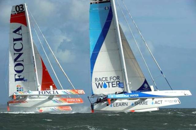 The MOD 70s in their first incarnation in Dublin Bay in 2012. With the class’s recent revival, their enthusiasm for the new multihull division in the Volvo Round Ireland Race 2016 has given this classic Irish event additional international prestige