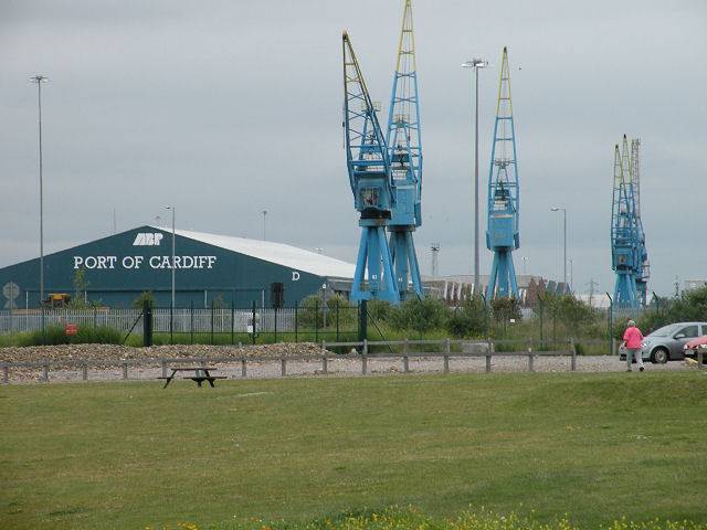 The Welsh capital has among its (Lo-Lo) container feeder services those connecting Dublin Port and Warrenpoint Harbour. Above the Port of Cardiff's Queen Alexandra Dock.
