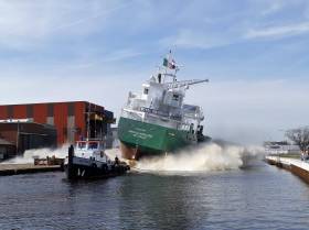 End of March marked the occasion of Arklow Vanguard&#039;s lunchtime launch yesterday at a Dutch yard. In attendence was the tug Cruno II.