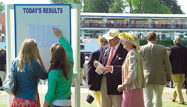 Spectators check the results at Henley. Pic courtesy of Henley Royal Regatta. 