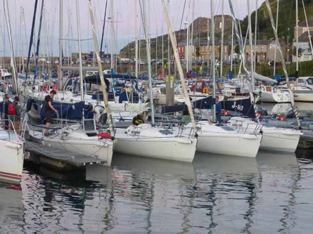 Race ready. Howth YC’s flotilla of J/80s will be in action this weekend to select the Irish crew for the Student Yachting Worlds 2018
