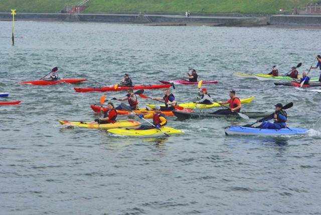 Action from yesterday’s Bangor Bay Sea Kayak Race
