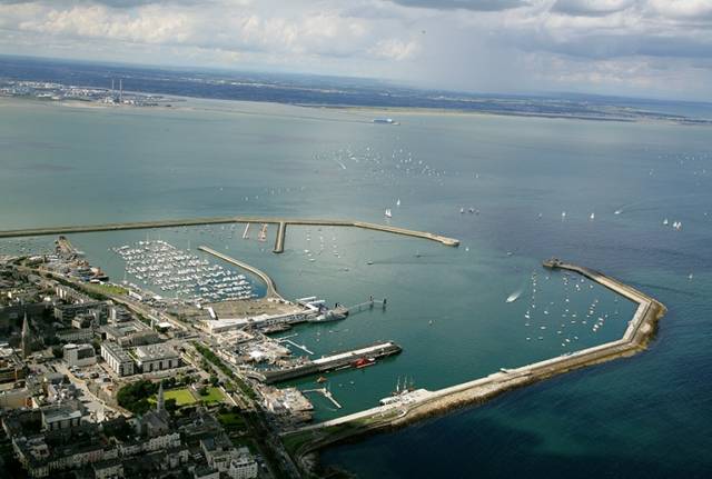 Dun Laoghaire Harbour, Ireland's biggest sailing centre, where a new cruise ship terminal will be built limited to 250 metres in length