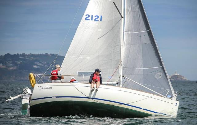 Andrew Bradley's Dun Laoghaire Marina–based 'Chinook' was third in Saturday's first B211 One Design DBSC race