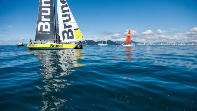Team Brunel sails to Leg 7 victory in Itajaí, Brazil this afternoon, Tuesday 3 April
