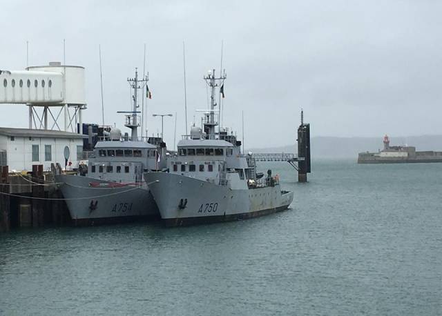 French Navy trainee vessels, Tigre and Jaguar alongside St.Micheal's Pier, Dun Laoghaire 