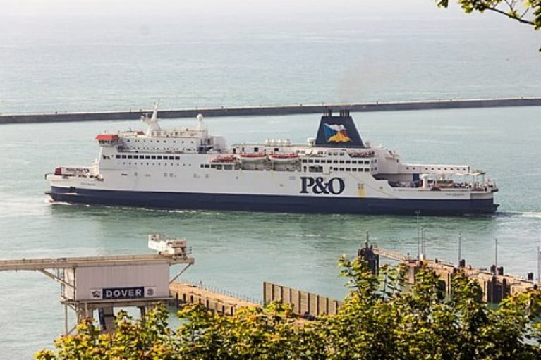 P&amp;O&#039;s Pride of Burgundy departing the Port of Dover