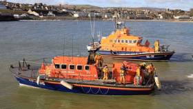 Wicklow and Arklow RNLI in action on the morning of Tuesday 23 February