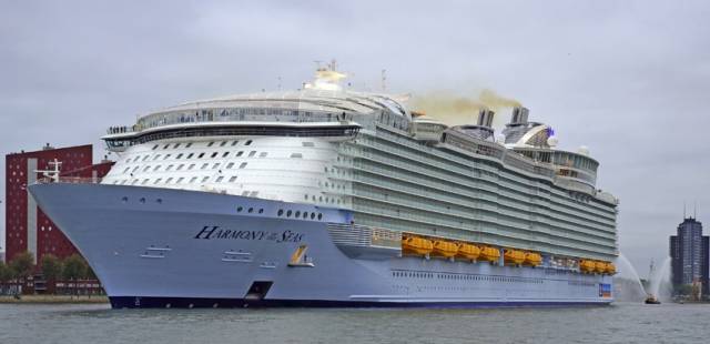 Royal Caribbean's Harmony of the Seas docked in Rotterdam earlier this year