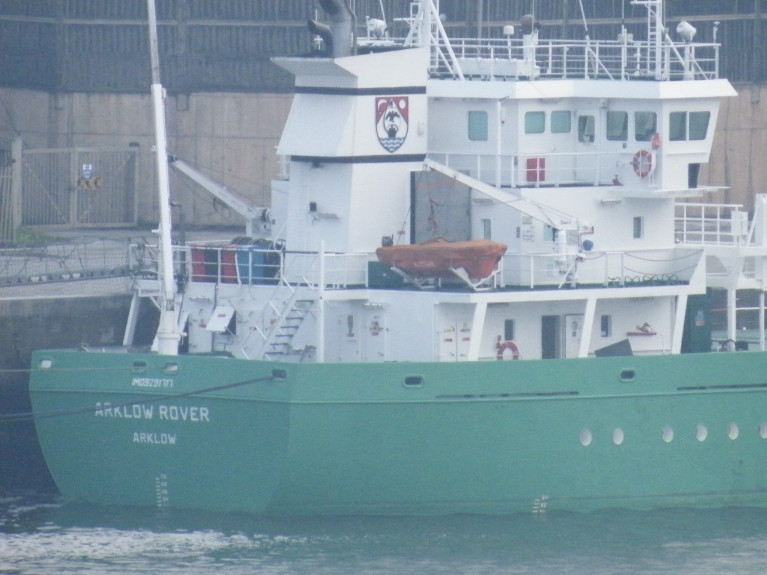 Arklow Rover (recently sold to Norwegian interests) is seen a few years back in Dublin Port at the Deep Water Berth (DWB) from where other fleetmates of Arklow Shipping feature in a documentary 'Keepers of the Port' which is only available to watch until today. On a related note, also today berthed at the DWB is Arklow Vale which can be viewed on another LINK below which shows the excellent filming of the ship's launch. 