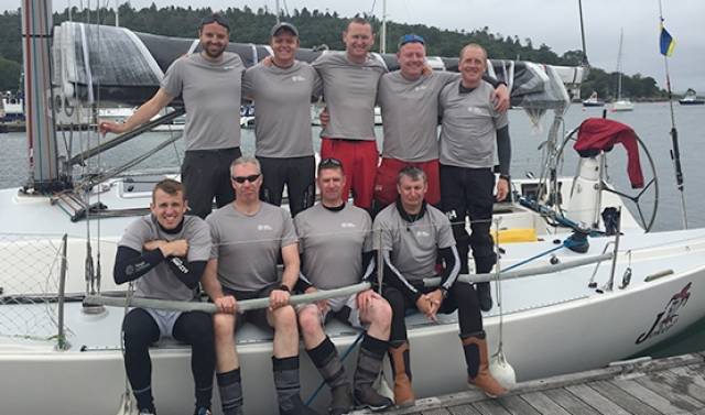 The crew of Joker 2 pictured in Crosshaven, winners of the inaugural Beaufort Cup