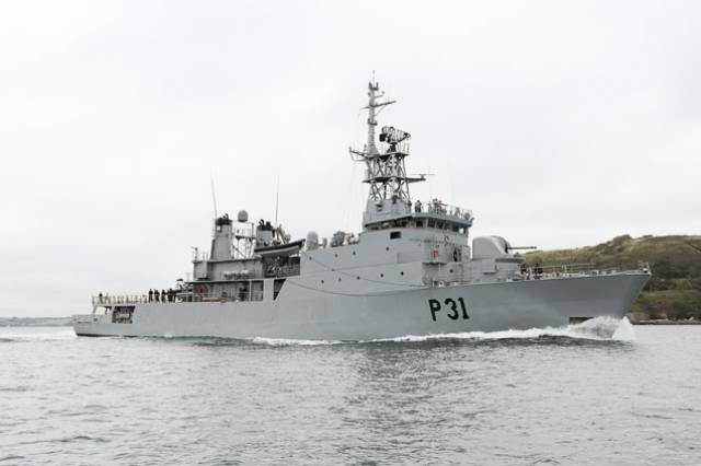 Le Eithne was involved in a top cover exercise