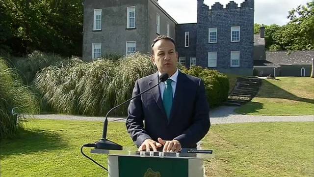 Taoiseach Varadker speaking in Derrynane, Co. Kerry where he announced that Ireland will have to hire around 1,000 new customs and veterinary inspectors to prepare the nation's ports and airports for Brexit.
