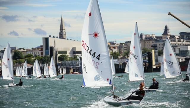 Laser sailing in Dun Laoghaire harbour. DBSC members will salute Olympic silver medal winner Annalise Murphy at her civic homecoming reception in Dun Laoghaire on Thursday. The club's end of season race has been moved to Wednesday evening.