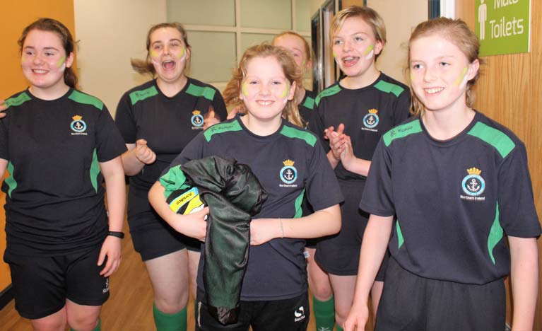 Bangor Sea Cadets Girls at national football competition
