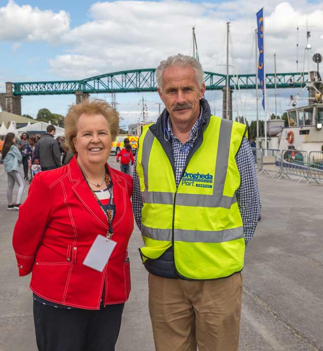 The Festival's Colette Moss and Capt Martin Donnelly of Drogheda Port