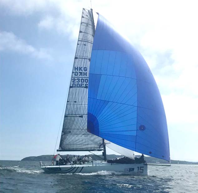 Signal 8 on her way to winning IRC 0 Flying her North Sails A3 Asymmetric and Spinnaker Staysail 1