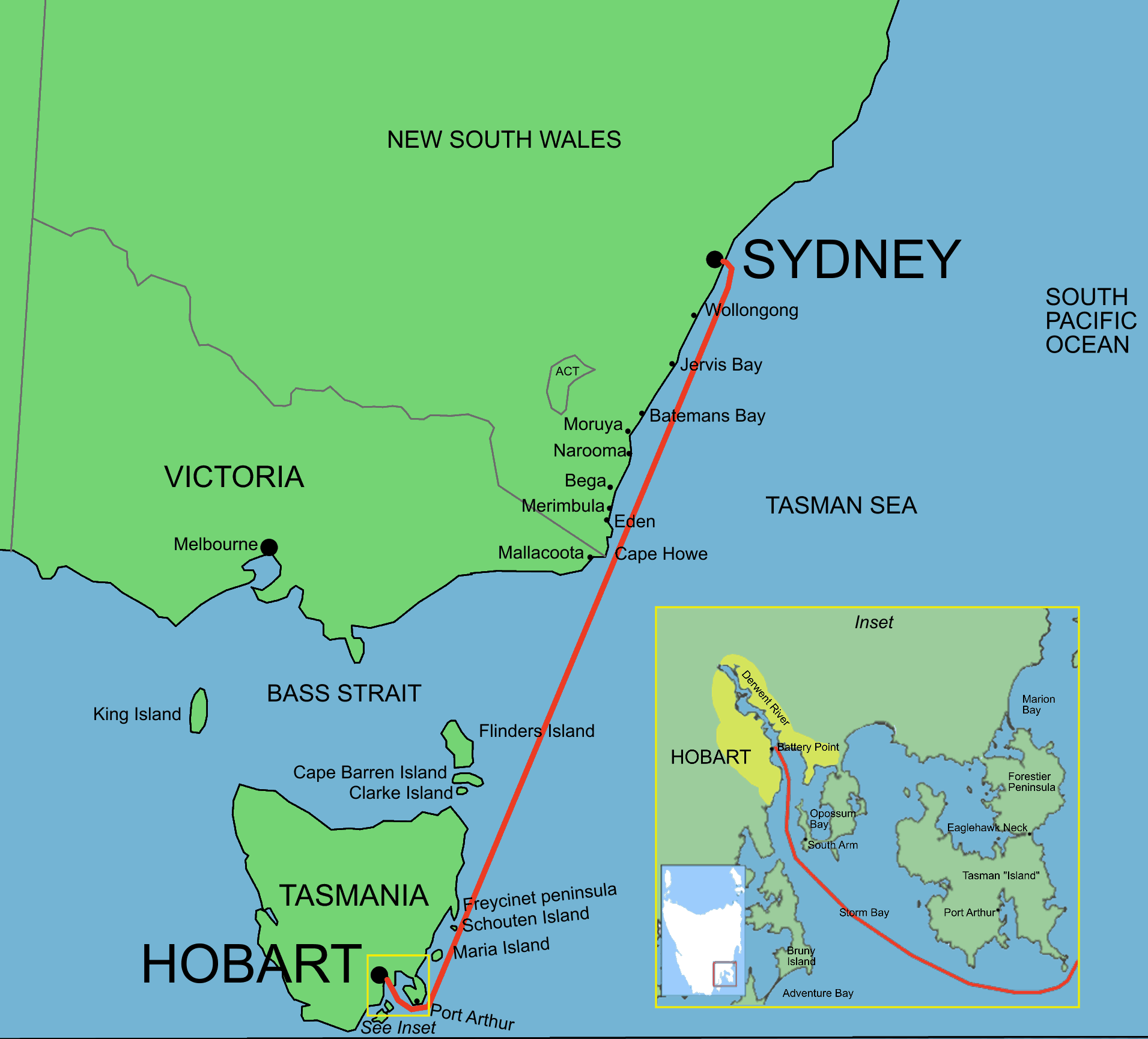 Sydney hobart race route5