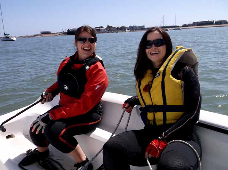 Brid Grimes and Cera Slevin at Just Sailing
