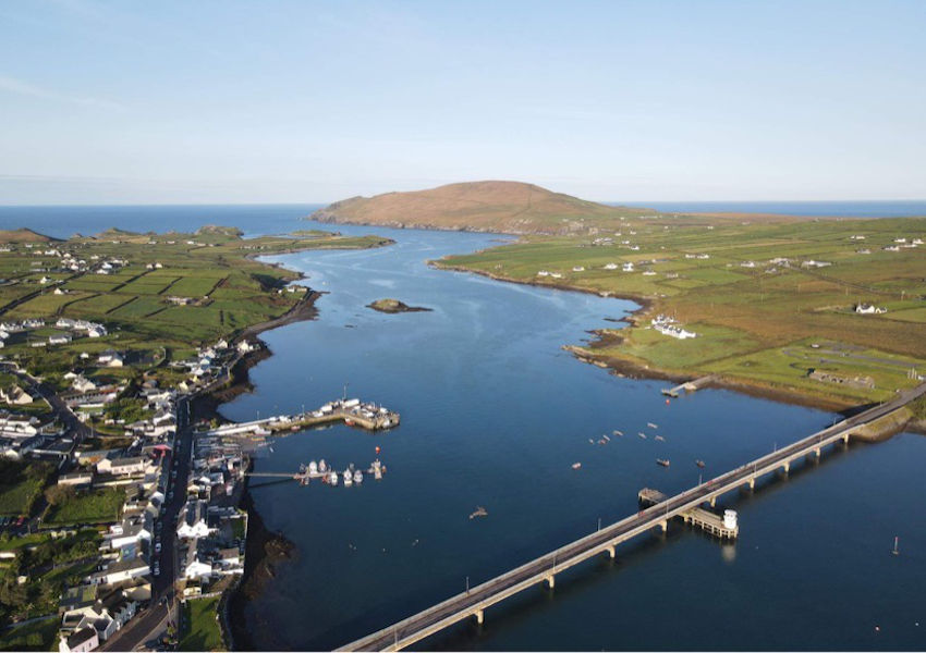 Aerial view of Portmagee in South Kerry which hosted the Irish Offshore Rowing Championships this past weekend
