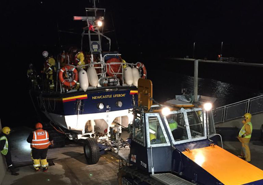 Newcastle RNLI volunteers on their recent night-time exercise