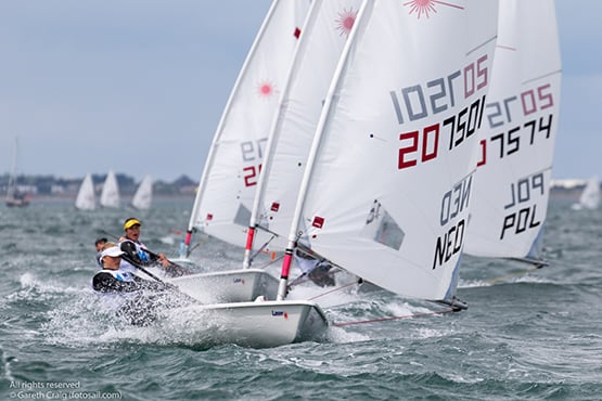 Maud Van Olst (NED 207501) approaching the gybe mark of the sixth race in the Laser Radial Youth Girls World Championships