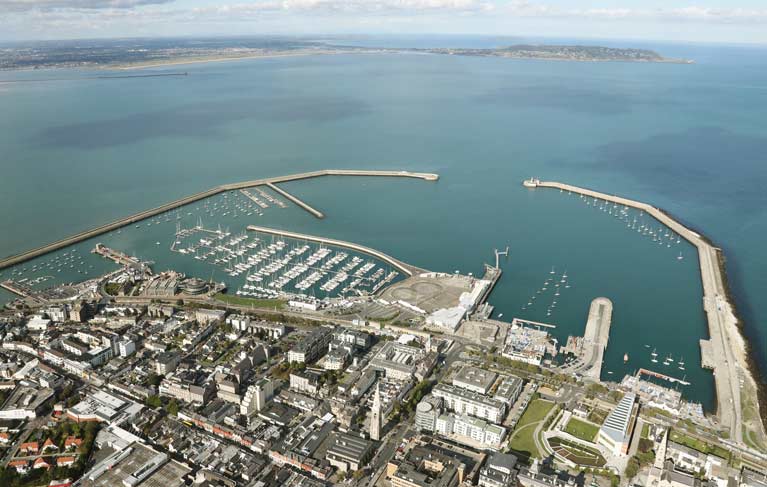dun laoghaire aerial over town2