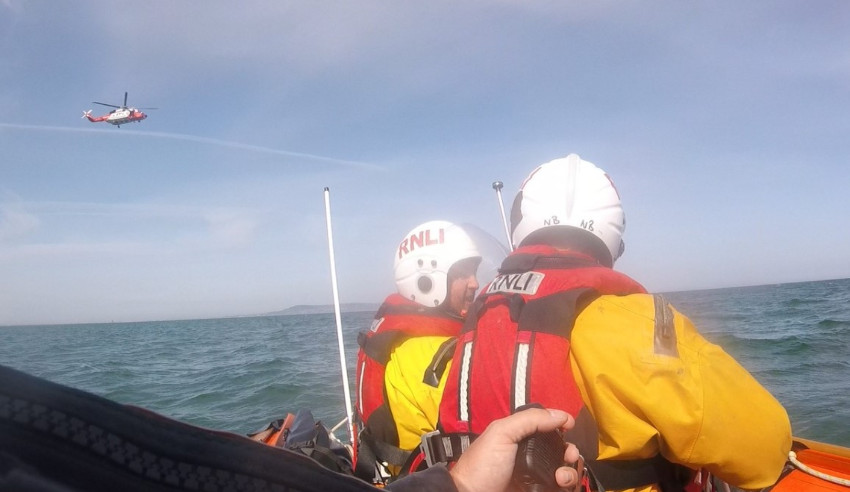 Dun Laoghaire RNLI crew on the inshore lifeboat Realt Na Mara (Photo: RNLI/Liam Mullan)