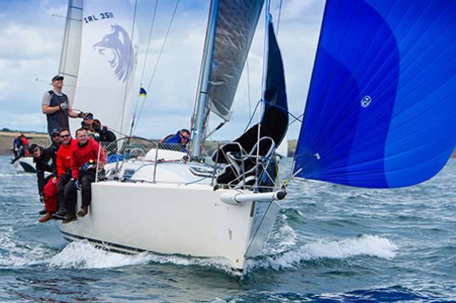 The winning J109 Joker 2 – a winning Defence Forces crew was assembled in a matter of months for the inaugural international inter-service sailing contest at Cork Week 2016