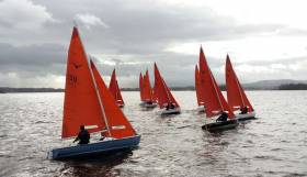 The Squib fleet racing at Lough Derg