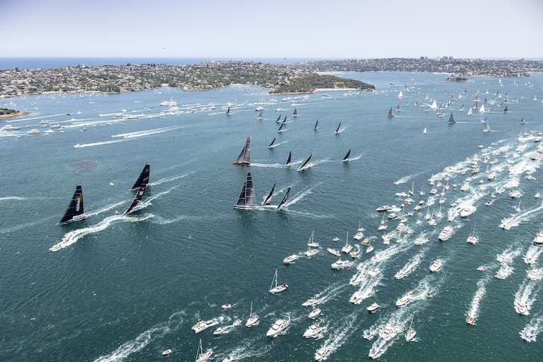 The 2019 Rolex Sydney Hobart start in Sydney Harbour. The starting cannon will be fired again on St. Stephen's Day for the Cruising Yacht Club of Australia’s (CYCA) 2020 Race.