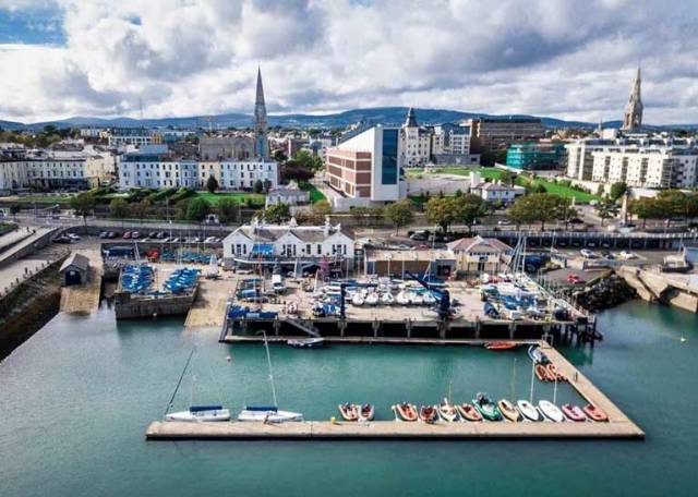 The award-winning National Yacht Club makes the best use of every square inch of space for boat facilities in its secluded and hospitable corner of Dun Laoghaire Harbour. Photo: Beau Outteridge