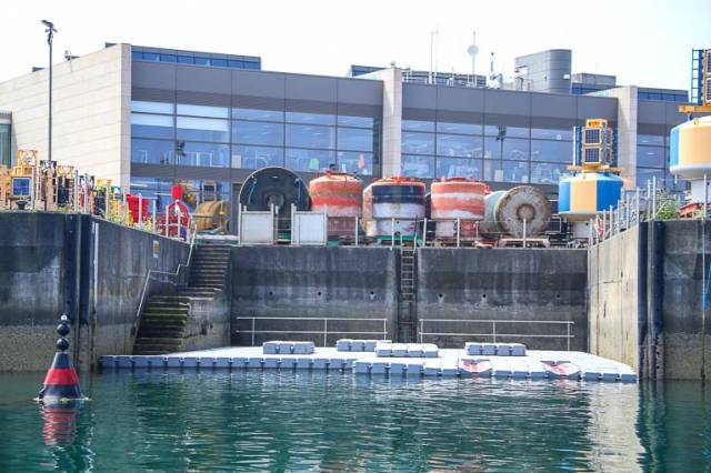 New pontoons on site for the forthcoming Irish Sailing Performance HQ at Dun Laoghaire