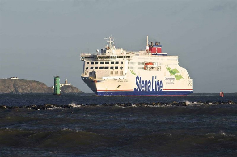 Passenger travel restrictions due to Covid-19 has been imposed by the Irish Government. Above: an inbound sailing of Stena Estrid as the new ropax enters Dublin Port from Holyhead in the UK.
