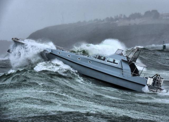The new XSV20, Safehaven, put through its paces during stormy August sea trials in Cork