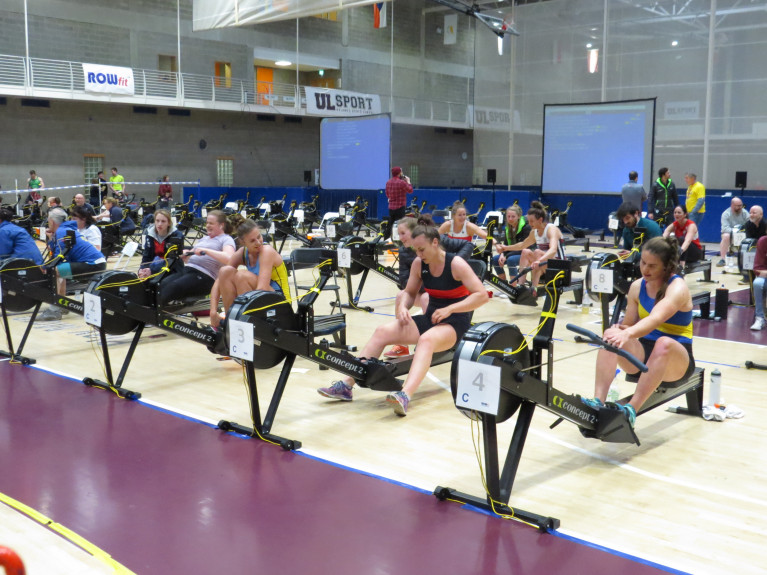 Health-booster: Action from the Irish Indoor Rowing Championships. 