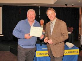 Jim Clohessy and ISFC chair Dr Robert Rosell at the committee&#039;s awards day on Friday 20 February