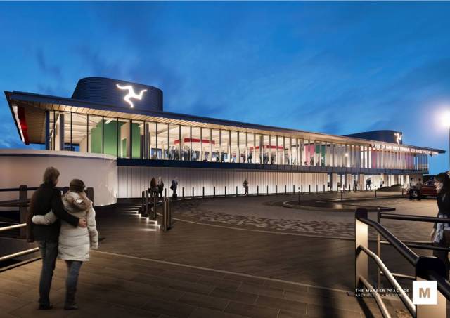 CGI image of Liverpool's new ferry terminal to be used by the Isle of Man Steam Packet Co. Image supplied by architects The Manser Practice.