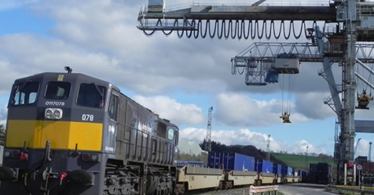 New rail-freight container service linking Port of Waterford and Ballina, Co. Mayo is launched today at the south-east port, the nearest Irish port Afloat adds to mainland continental Europe.