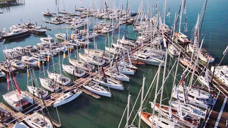 File image of vessels moored at a previous Southampton Boat Show