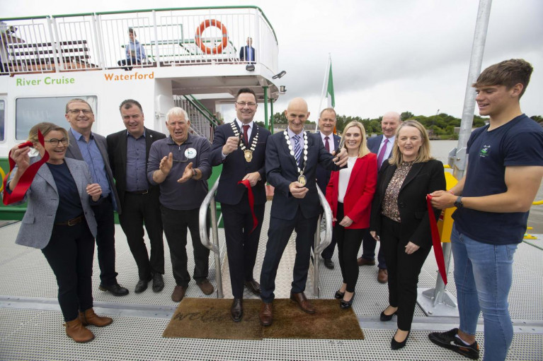 At the launch of Barrow Princess River Cruise which is based in New Ross, Co. Wexford and links Waterford City on the Suir Estuary.. 