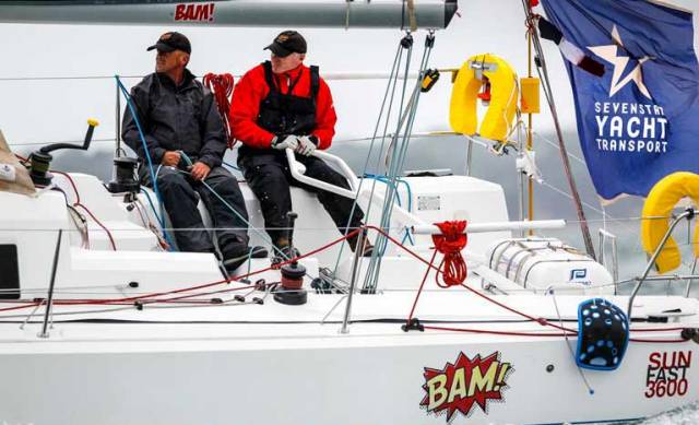 Howth’s Conor Fogerty & Simon Knowles in Bam!, are offshore beyond Valentia Island. See pre race video interview with Fogerty below.