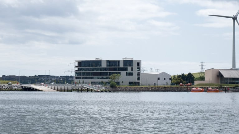 The new Paddy&#039;s Point public marine recreation area  in Cork Harbour that includes a new slipway and pier and is located next to UCC&#039;s Beaufort Research Laboratory (Maritime and Energy Research Building