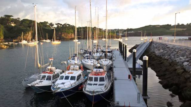 The new pontoon at Dunmore East as it was recently with visitors in from Cork. Tonight, it will be hosting some visitors from Dun Laoghaire, casualties of the rough race towards Dingle