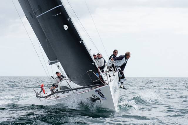Swuzzlebubble skippered by Phil Plumtree (UK) leads at Kinsale's Half Ton Cup